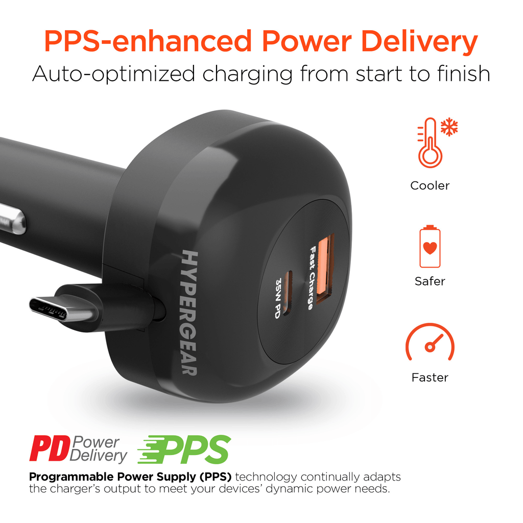 Experience Lightning-Fast Charging with the Hypergear Speedboost 60W Retractable Car Charger