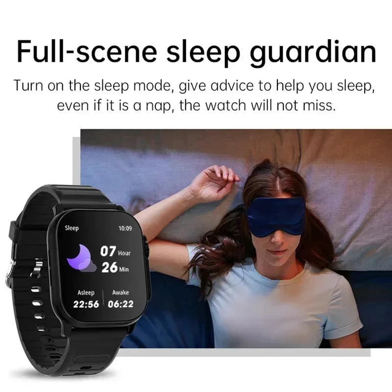 2026 New Men Smart Watch 2.01 Inch HD Screen Bluetooth Call Health Fitness Tracker Multi Sport Mode Smartwatch for Android IOS