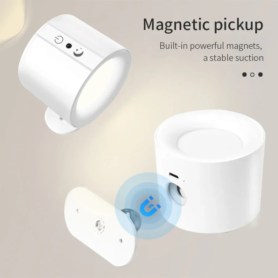 Transform Your Space with the LED Touch Control Double Head Wall Lamp - 360° Rotatable, 3 Colors, and Wireless Convenience for Bedrooms and More!