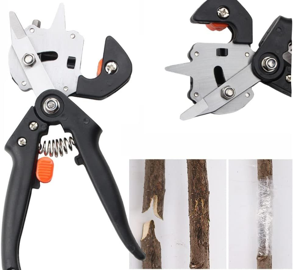 2 in 1 Grafting Tool Pruner Kit Gardening Pruning Tool for Fruit Tree Grafting Branch Trimming Cutting