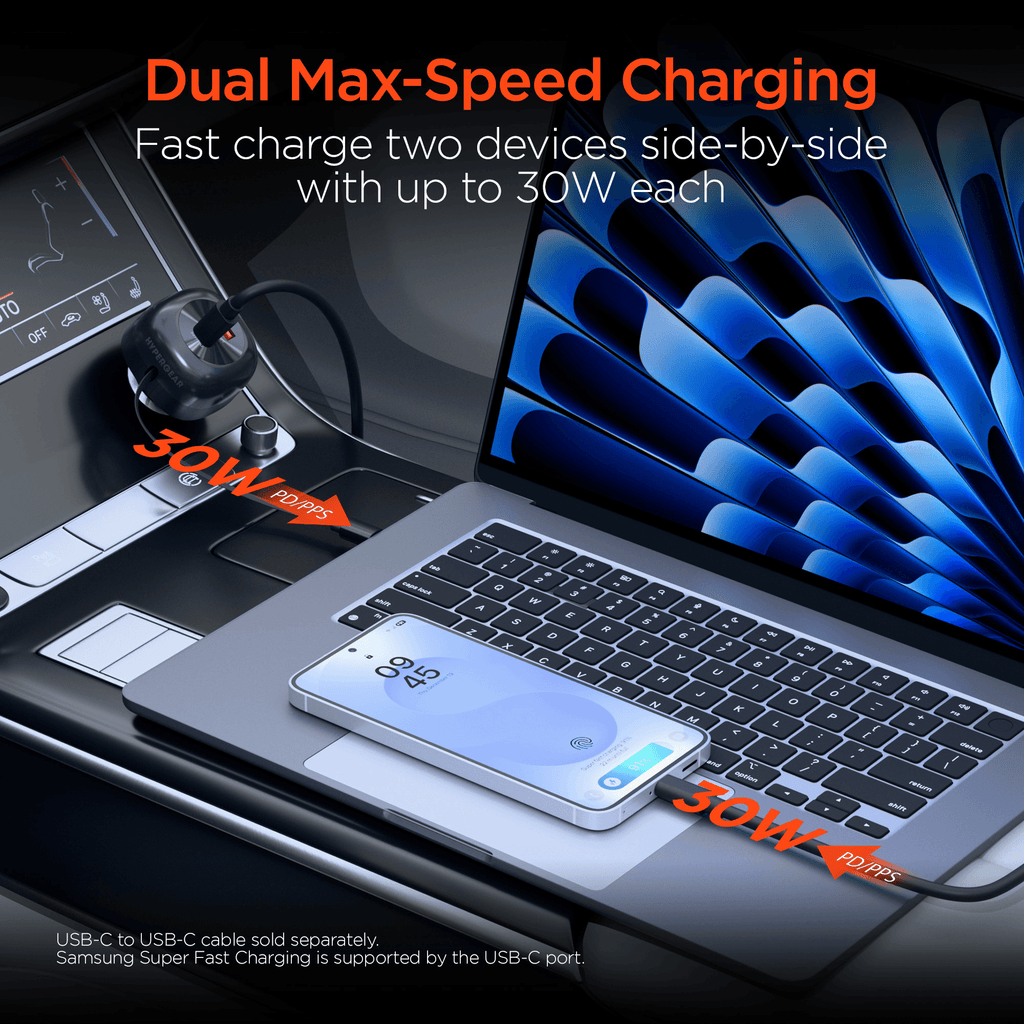 Experience Lightning-Fast Charging with the Hypergear Speedboost 60W Retractable Car Charger